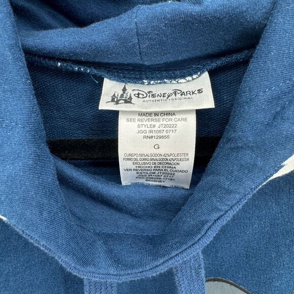 Disney‎ Parks Mickey & Minnie Hoodie With Lace Hem & Striped Sleeves Size LG - Picture 2 of 10